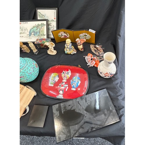 230 - Large selection of assorted oriental items to include hand painted items, ginger jar etc