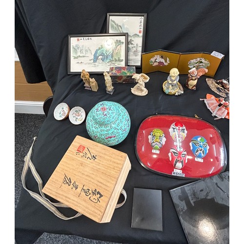 230 - Large selection of assorted oriental items to include hand painted items, ginger jar etc