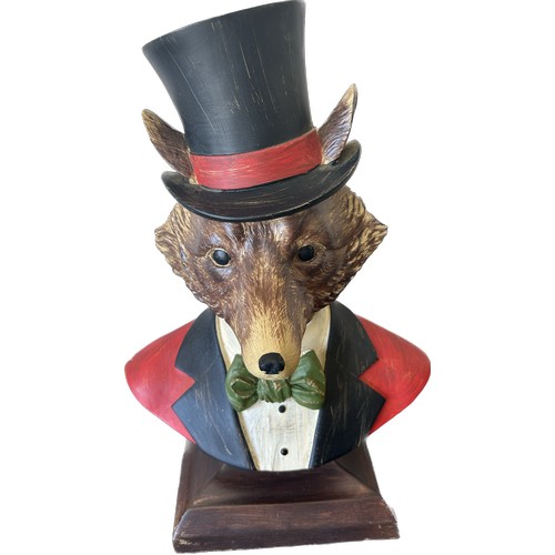 278 - Haratio the hare, regal lion anf fox busts, all approximately 16.5 inches tall