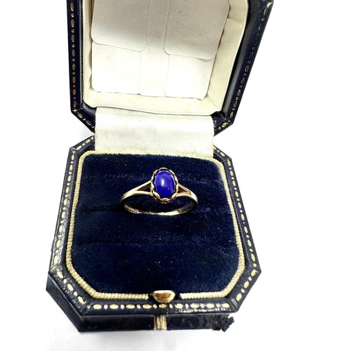 80 - 9ct Gold Vintage Lapis Lazuli  Ring (1.7g)