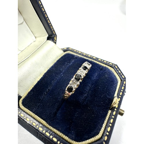 78 - 9ct Gold Sapphire & Diamond  Ring (1.7g)