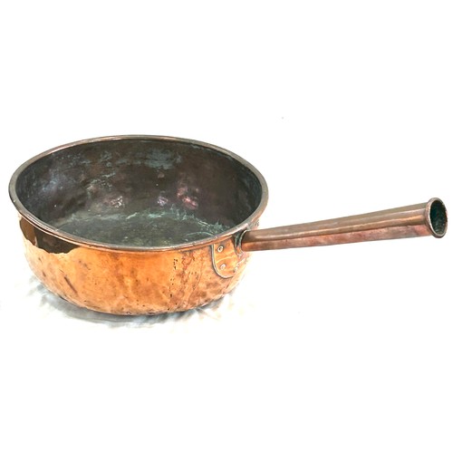 Large vintage Wilkinson copper pan , approximate measurements Height 5 inches , diameter 13.5 inches,