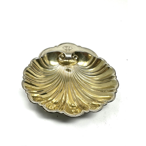 7 - Gorham silver clam shell dish measures approx 12.5cm by 12cm