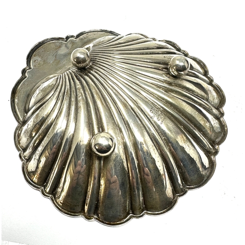 7 - Gorham silver clam shell dish measures approx 12.5cm by 12cm