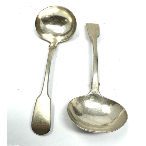 32 - Pair of georgian silver ladle spoons