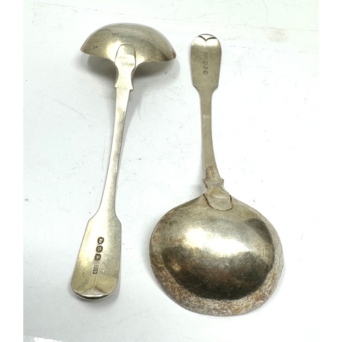 32 - Pair of georgian silver ladle spoons