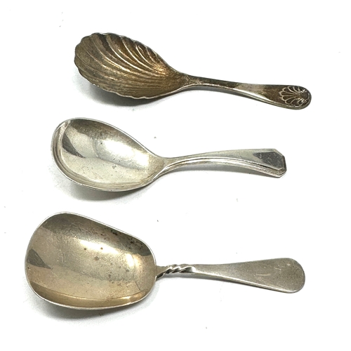 17 - 3 silver tea caddy spoons