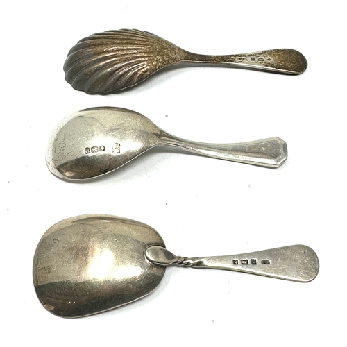 17 - 3 silver tea caddy spoons