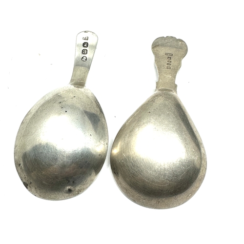 18 - 2 antique silver tea caddy spoons