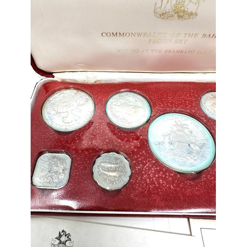 460 - 1974 boxed franklin mint commonwealth of the bahamas set of coins