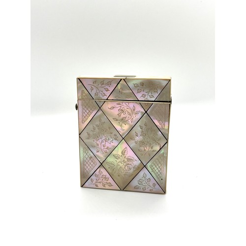 558 - Victorian mother of pearl card case in good condition