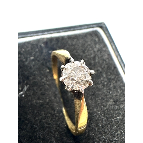 43 - Vintage 18ct gold diamond ring diamond measures approx 5.2mm dia est 0.50 ct weight 2.1g