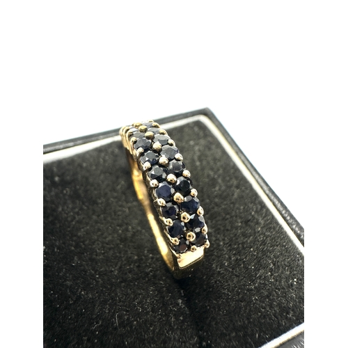 47 - 9ct gold sapphire ring weight 2.4g