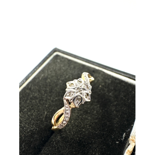 49 - 9ct gold diamond ring weight 1.3g