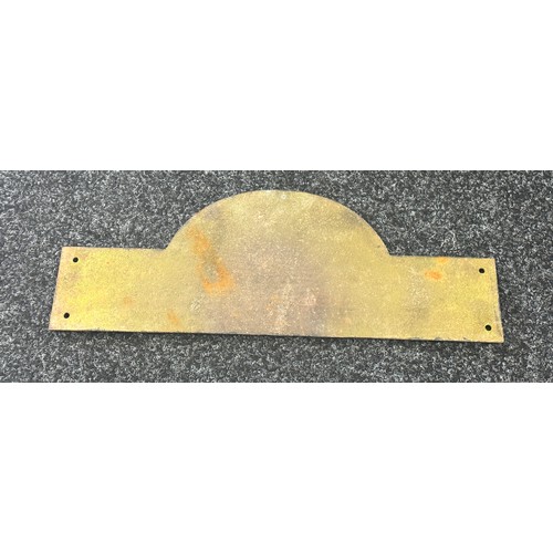 108A - Shell oil cast iron advertising sign, approximate measurements 19 x 7 inches