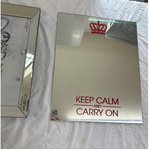 44 - selection of advertising mirrors etc largest measures 20 inches long 16 inches wide