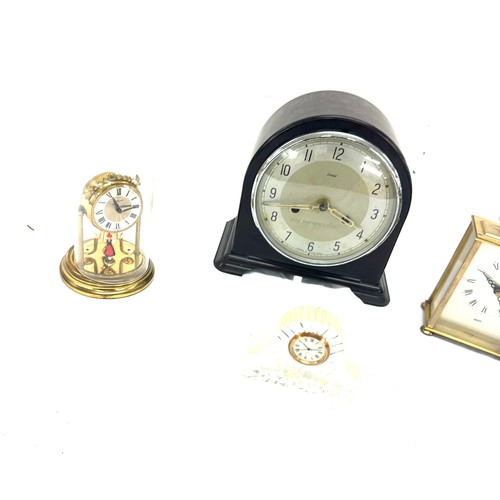 55 - Selection of clocks includes smith enfield, carriage clock etc