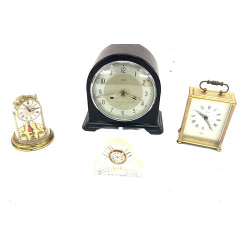 55 - Selection of clocks includes smith enfield, carriage clock etc