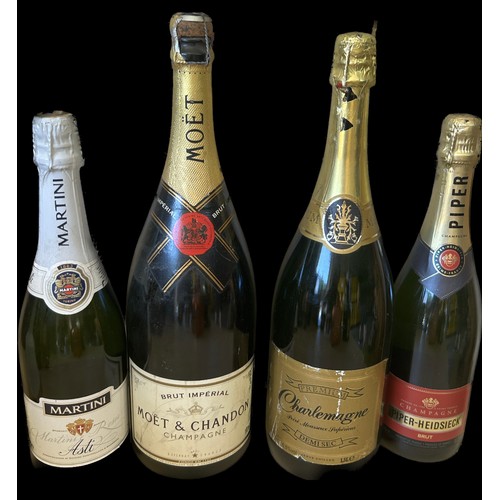 599 - Seleection sealed Champayne to include 1500ml Moet, Charlemagne, Brut etc