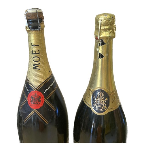 599 - Seleection sealed Champayne to include 1500ml Moet, Charlemagne, Brut etc