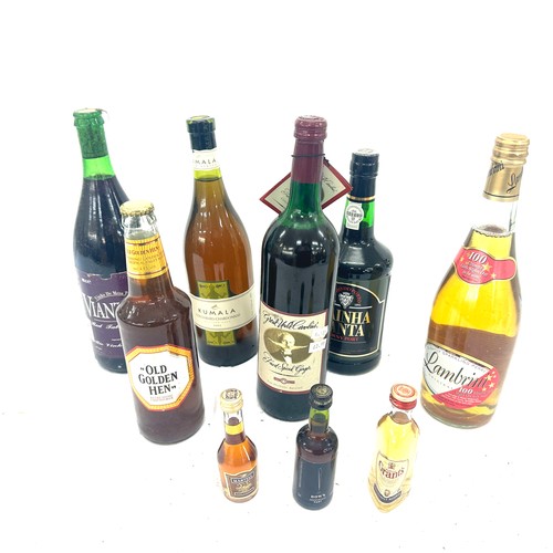 66 - Selection of assorted alcohol to include Rainha Santa Tawny port, Old Golden Hen, Lambrini and some ... 