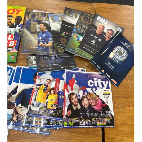 17 - Selection of vintage and later football annuals to include Leicester city etc