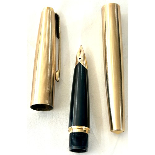 Vintage Parker 585 fountain pen, 14ct nib, complete with original