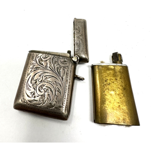 3 - Antique silver vesta case lighter insert