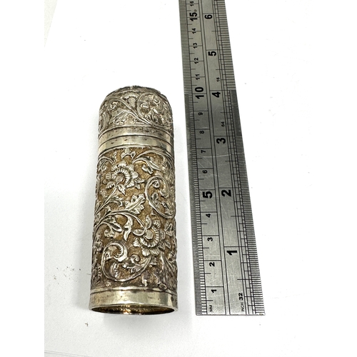 18 - Indian silver lidded bottle