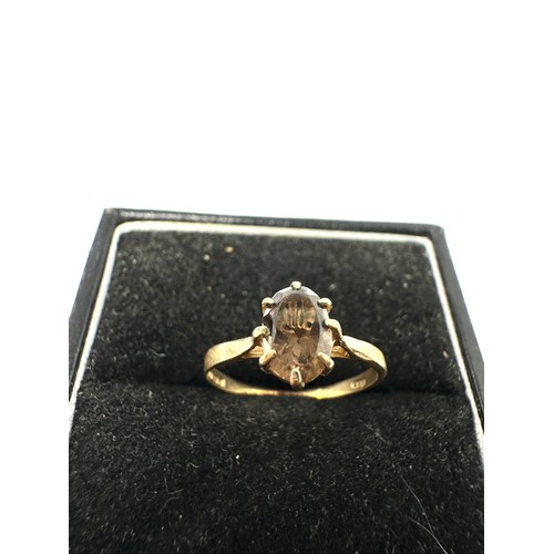 79 - 9ct Gold Smoky Quartz  Ring (0.9g)