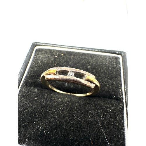 80 - 9ct Gold Diamond  Ring (2.1g)