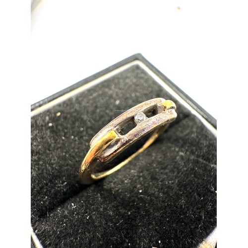 80 - 9ct Gold Diamond  Ring (2.1g)