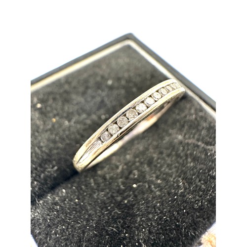 83 - 9ct White Gold Diamond Ring (1.1g) split shank