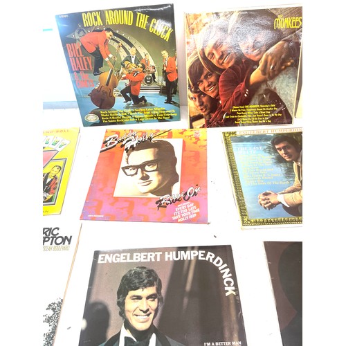 10 - Large selection of records includes The Monkees, Eric clacton, Bill haley etc