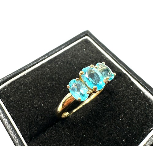 34 - 9ct Gold Apatite  Ring (1.8g)