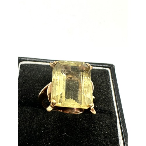 73 - 9ct Gold Citrine  Cocktail Ring (5.8g)