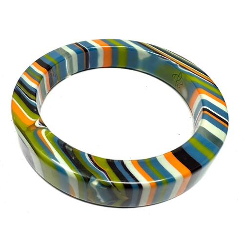 436 - Two Acrylic Signed Bracelets By Sobral (135g)