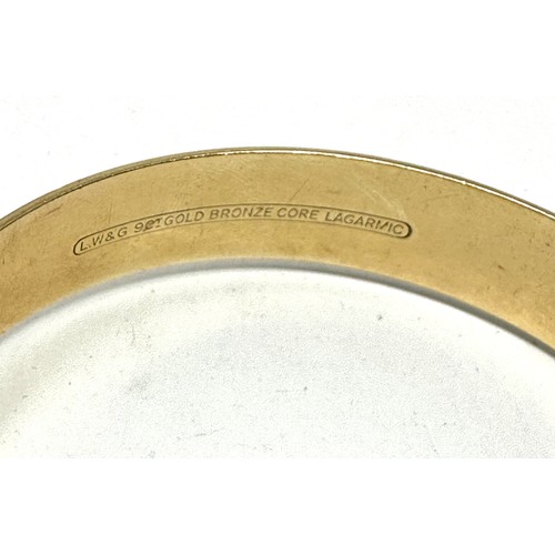 475 - A Vintage 9ct Rolled Gold Floral Design Bangle (39g)