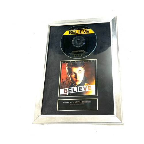 53 - Signed Justin Bieber 'Believe' album 2012, approximate measurements13 x 9.5 inches