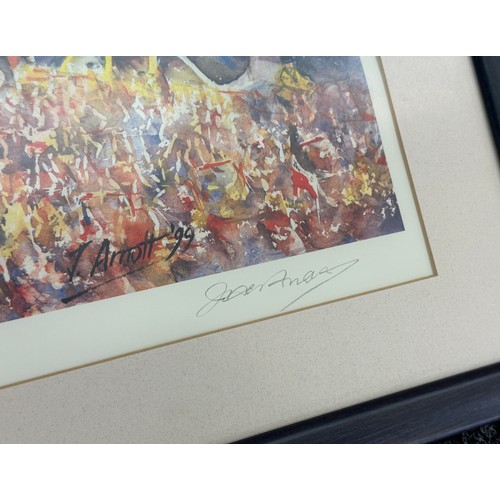 255 - Limited edition (72/700) J Arnott 1999 Manchester Pride parade with red double decker bus, Pencil si... 