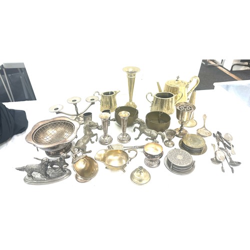 253 - Selection of silver plated items to include  novelty pieces, animal ornaments, jugs etc