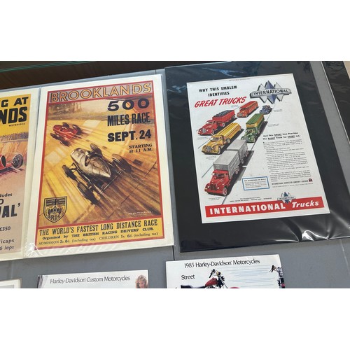 62 - Selection of motobike memorabilia includes harley davidson, brooklands etc