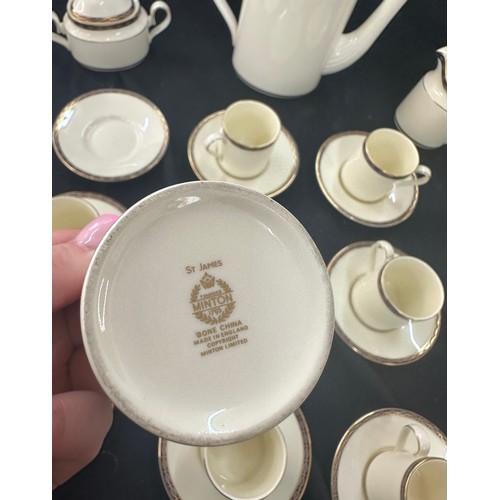 590 - Minton Bone china St James coffee set