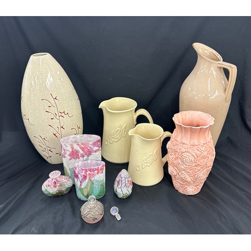 125 - Selection of assorted jugs, vases, scent bottles etc