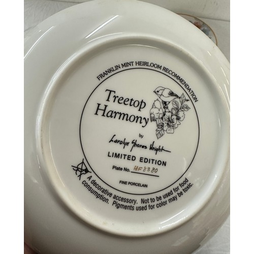 103 - Set of 5 Franklin mint Heirloom collectors plates includes three part harmony, Spring time sonata et... 