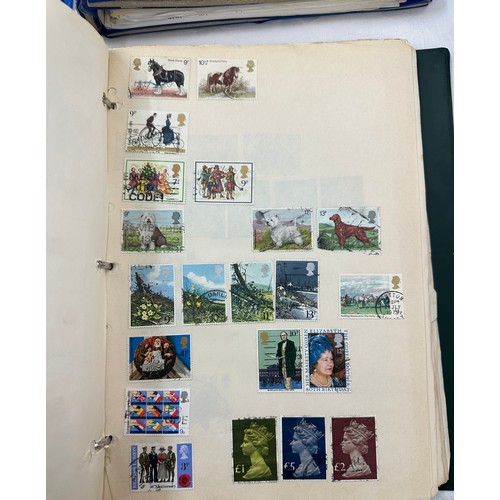 129 - Selection of an assortment of vintage and later stamps to include 8 albums and cover stamps