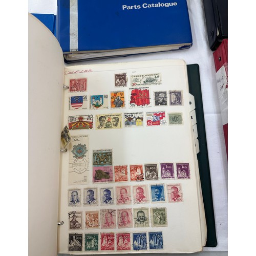 129 - Selection of an assortment of vintage and later stamps to include 8 albums and cover stamps