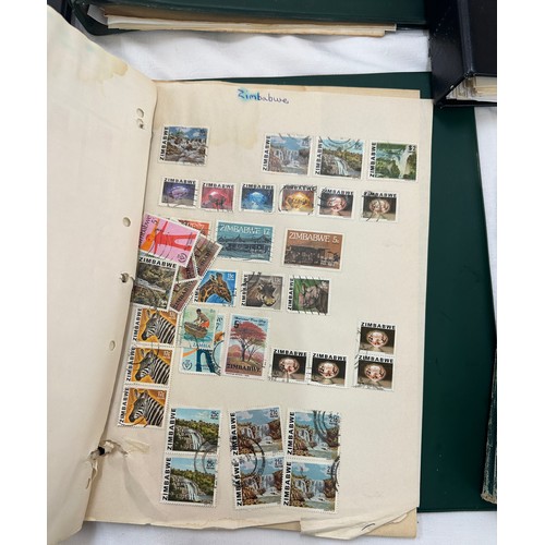 129 - Selection of an assortment of vintage and later stamps to include 8 albums and cover stamps