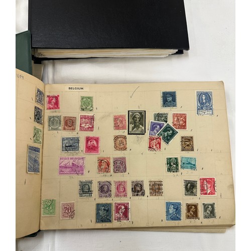 129 - Selection of an assortment of vintage and later stamps to include 8 albums and cover stamps