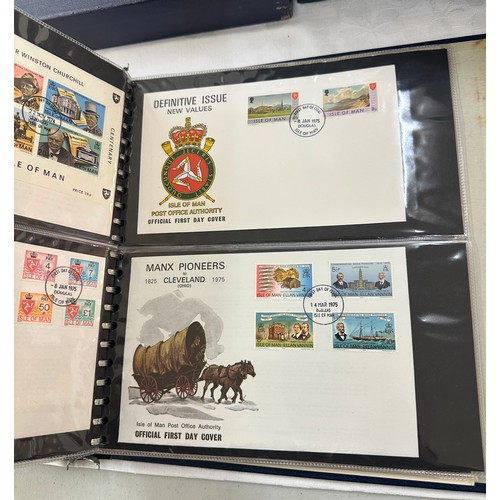 238 - Large selection of First day covers and stamps from Jersey, Guernsey and The Island Man dated 1973-1... 